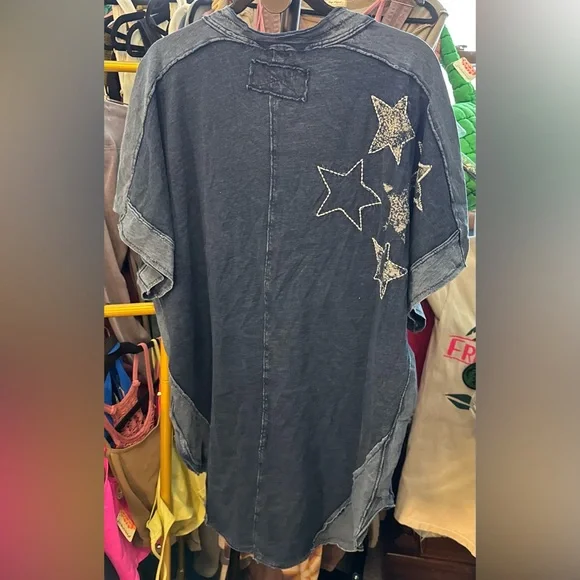 NWOT Free People We The Free Heritage Hero Tee - midnight navy combo - XS - Picture 7 of 8